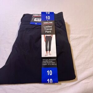 Kirkland Signature Women's Ankle Travel Pant Black Size 10 NWT